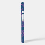 Deep Blue met roze tijgers Case-Mate iPhone Case (Achterkant / Links)