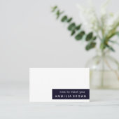 Deep Blue | Moderne Minimale Kleurblokontwerp Visitekaartje (Staand voorkant)