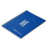 Deep Blue Monogrammed Professional, persoonlijk Notitieboek (Linkerzijde)