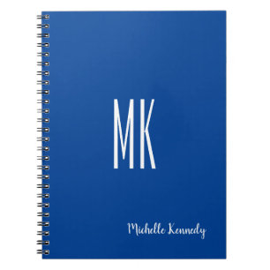 Deep Blue Monogrammed Professional, persoonlijk Notitieboek