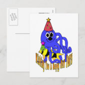 Deep Blue Nieuwjaar Feestdagenkaart (Voorkant / Achterkant)