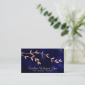 *~* Deep Blue Night Sky Botanical Willow Branch Visitekaartje (Staand voorkant)