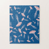 Deep Blue Ocean Jellyfish Patroon Legpuzzel (Verticaal)