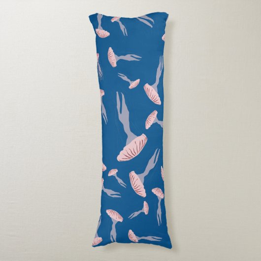 Deep Blue Ocean Jellyfish Patroon Lichaamskussen (Voorkant Verticaal)