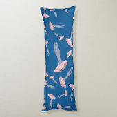 Deep Blue Ocean Jellyfish Patroon Lichaamskussen (Achterkant (Verticaal))