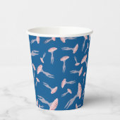 Deep Blue Ocean Jellyfish Patroon Papieren Bekers (Links)