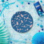 Deep Blue Ocean Jellyfish Patroon Papieren Bordje (Feest)