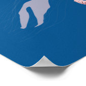 Deep Blue Ocean Jellyfish Patroon Poster (Hoek)