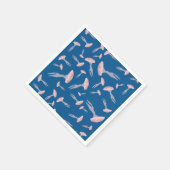 Deep Blue Ocean Jellyfish Patroon Servet (Hoek)