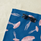 Deep Blue Ocean Jellyfish Patroon Strandlaken (In situ)