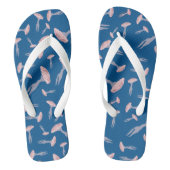 Deep Blue Ocean Jellyfish Patroon Teenslippers (Voetbed)