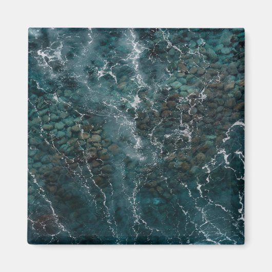 Deep blue ocean texture magneet (Voorkant)