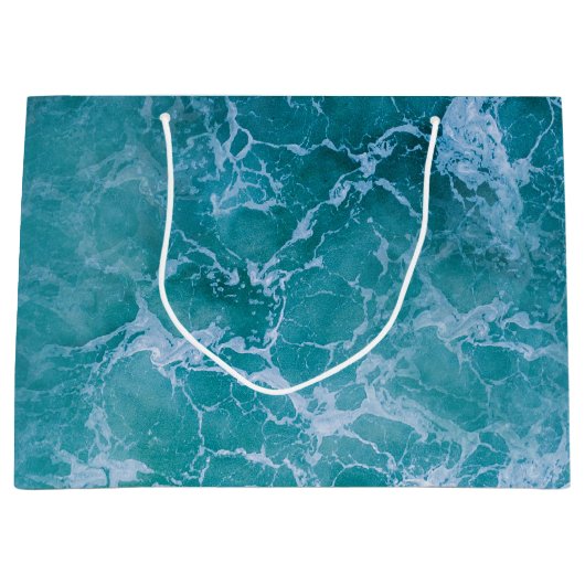 Deep Blue Ocean Waves Beach Groot Cadeauzakje (Voorkant)