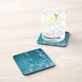 Deep Blue Ocean Waves Bier Onderzetter