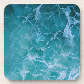 Deep Blue Ocean Waves Bier Onderzetter (Voorkant)