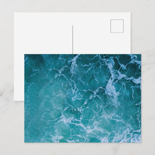 Deep Blue Ocean Waves Briefkaart (Voorkant / Achterkant)