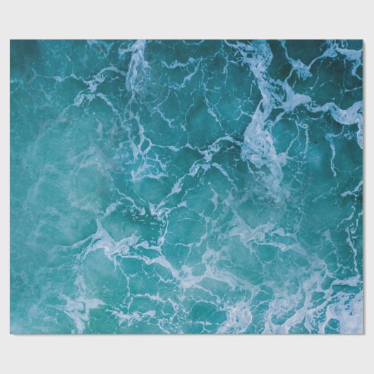 Deep Blue Ocean Waves Cadeaupapier (Vlak)
