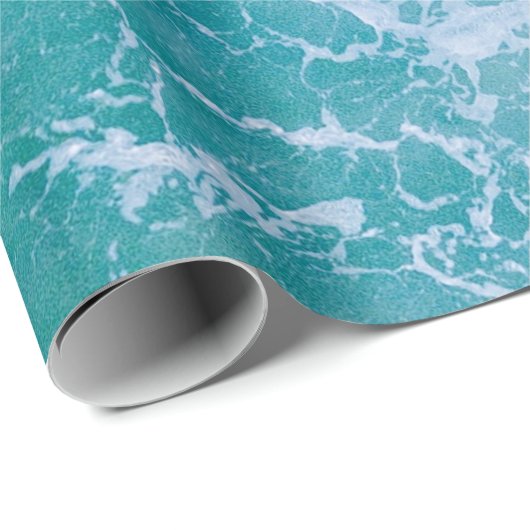 Deep Blue Ocean Waves Cadeaupapier (Rol Hoek)