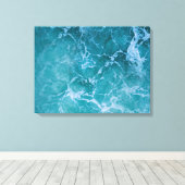 Deep Blue Ocean Waves Canvas Afdruk (Insitu (Houten vloer))