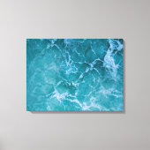 Deep Blue Ocean Waves Canvas Afdruk (Voorkant)