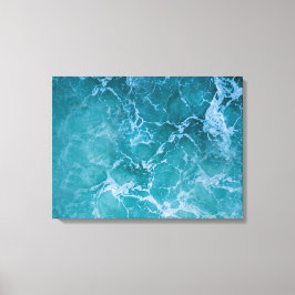 Deep Blue Ocean Waves Canvas Afdruk