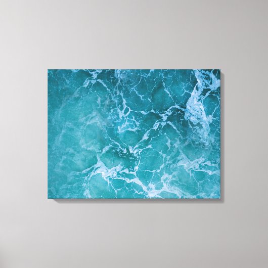 Deep Blue Ocean Waves Canvas Afdruk (Voorkant)