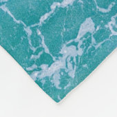 Deep Blue Ocean Waves Fleece Deken (Hoek)