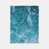 Deep Blue Ocean Waves Fleece Deken (Voorkant)