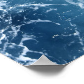 Deep Blue Ocean Waves Fotografie Poster (Hoek)