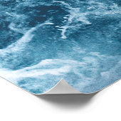 Deep Blue Ocean Waves Fotografie Poster (Hoek)