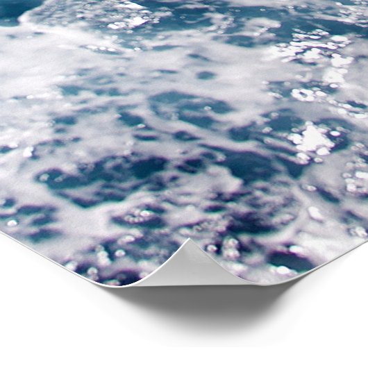 Deep Blue Ocean Waves Fotografie Poster (Hoek)