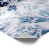 Deep Blue Ocean Waves Fotografie Poster (Hoek)