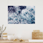 Deep Blue Ocean Waves Fotografie Poster (Keuken)