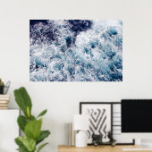 Deep Blue Ocean Waves Fotografie Poster (Thuiskantoor)