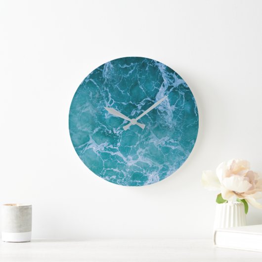 Deep Blue Ocean Waves Grote Klok (Huis)