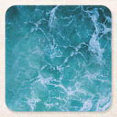 Deep Blue Ocean Waves Kartonnen Onderzetters (Voorkant)