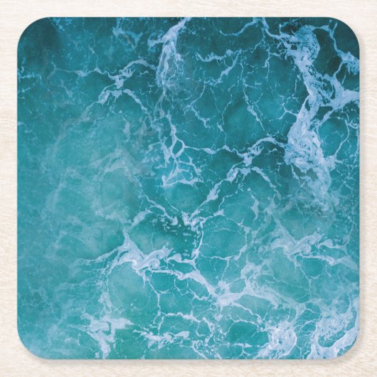 Deep Blue Ocean Waves Kartonnen Onderzetters (Voorkant)