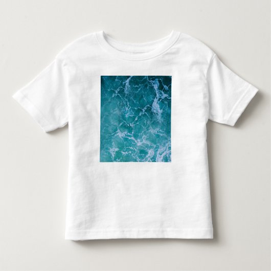 Deep Blue Ocean Waves Kinder Shirts (Voorkant)