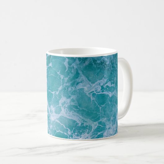 Deep Blue Ocean Waves Koffiemok (Voorkant rechts)
