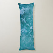 Deep Blue Ocean Waves Lichaamskussen (Achterkant (Verticaal))