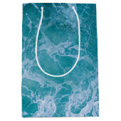 Deep Blue Ocean Waves Medium Cadeauzakje (Voorkant)