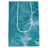 Deep Blue Ocean Waves Medium Cadeauzakje (Achterkant)