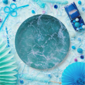 Deep Blue Ocean Waves Papieren Bordje (Feest)