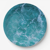 Deep Blue Ocean Waves Papieren Bordje (Voorkant)