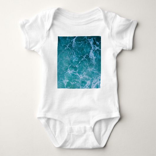 Deep Blue Ocean Waves Romper (Voorkant)