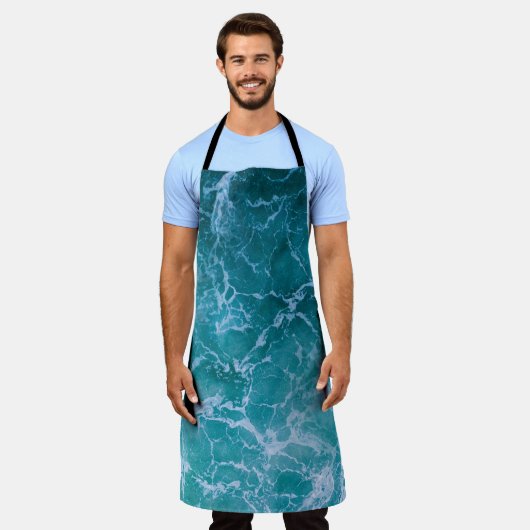 Deep Blue Ocean Waves Schort (Gedragen)