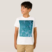 Deep Blue Ocean Waves T-shirt (Voorkant volledig)