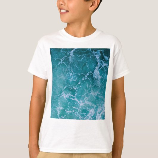 Deep Blue Ocean Waves T-shirt (Voorkant)