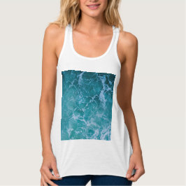 Deep Blue Ocean Waves Tanktop