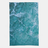 Deep Blue Ocean Waves Theedoek (Verticaal)